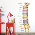 thumbnail image 3 of Kids Height Chart Wall Decals, Baby Growth Height Wall Ruler, Lovely Giraffe with Books Animals Height Measure Wall Stickers, Removable DIY Mural Decor for Kids Bedroom, Nursery, Classroom, 3 of 5