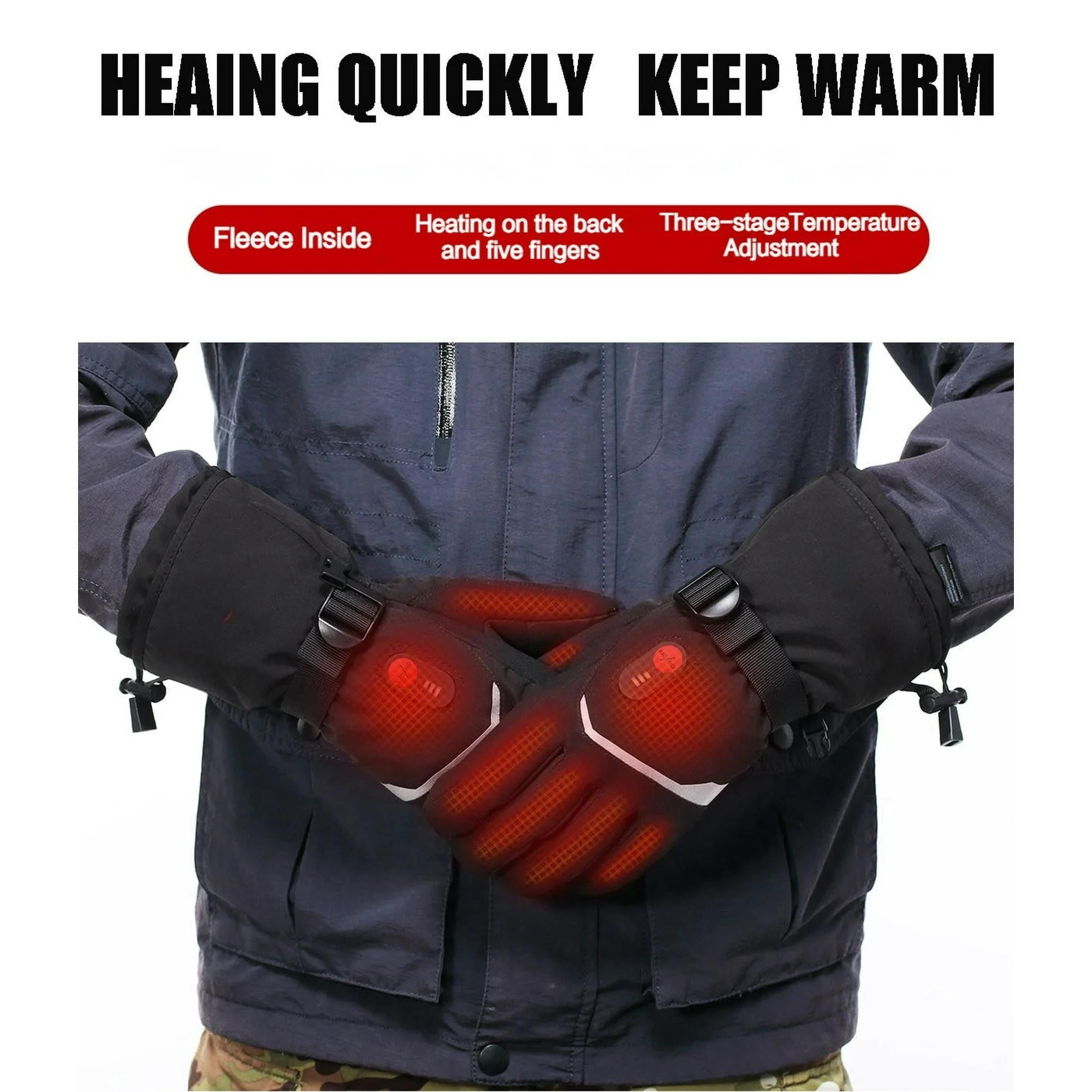 Savior Heat Heated Gloves for Men, Women7.4V Rechargeable Electric Heating Glove, Touchscreen Ski Gloves for Motorcycle, Fishing ,Riding