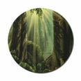 thumbnail image 1 of Nature Mouse Pad for Computers, Deep down in Forest with Sunbeams Reflections on Moss Tree Bodies Scenery, Round Non-Slip Thick Rubber Modern Mousepad, 8" Round, Olive and Army Green, by Ambesonne, 1 of 2