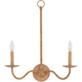 thumbnail image 4 of Currey And Company 5000-0266 Saxon 2 Light 23" Tall Tan Wall Sconce - Natural / Saddle Tan, 4 of 6