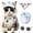 Blue, variant on 2PCS Dual-Layer Design Patriotic Dog Bandanas Outfit,Large Summer Triangle Reversible Memorial Day Independence Day American Flag 4th of July Scarf for Big Boy and Girl Dogs Red White Blue