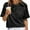 Black, variant on Womens Oversized Crop Tops Workout Short Sleeve T Shirts Summer Casual Loose Fit Basic Tee Shirts with Pockets