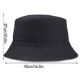 thumbnail image 4 of Aoanydony All Seasons Bucket Hat Comfortable Decorative Fashion Headwear Fashion Accessory with Solid Color for Outing Travel Wearing Black, 4 of 6