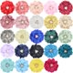 thumbnail image 2 of Nvzi 10 flores de satén con diseño de diamantes y perlas para manualidades, zapatos, sombreros, accesorios de ropa, costura, pinzas para el pelo, vestidos, color rosa A, 2 of 5