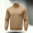 thumbnail image 5 of LWITHSZG Men's Mockneck Sweatshirt Soft Fleece Lined Pullover Sweatshirts Fall Winter Warm Long Sleeve Going&nbsp;Out Tops 3X-Large, 5 of 9
