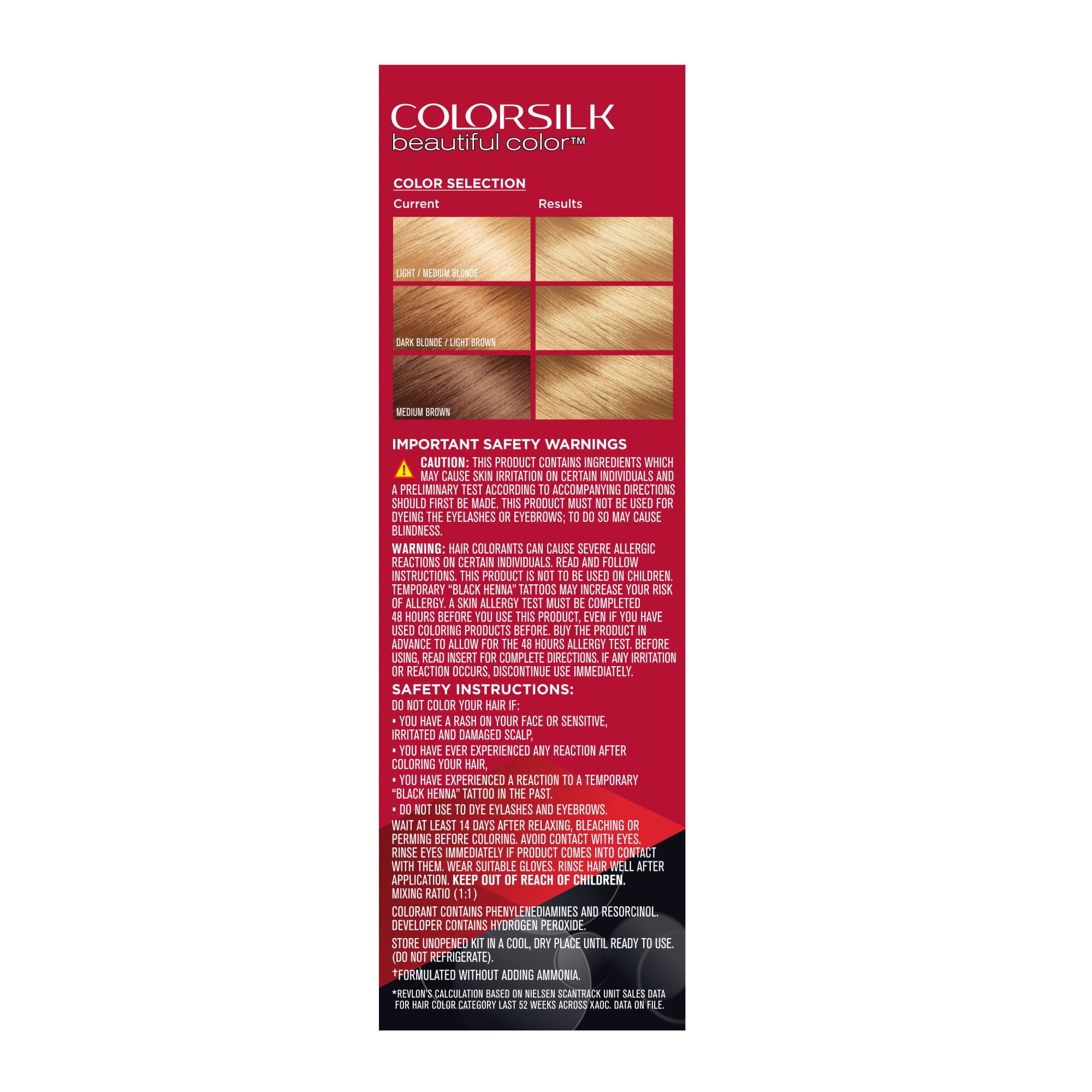 Revlon ColorSilk Beautiful Color Long Lasting Permanent Hair Color, Medium Blonde, 1 Pack