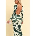 thumbnail image 2 of KRE Prime Women Printed Backless Long Sleeve Maxi Dress, 2 of 5