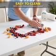thumbnail image 6 of edx Folding Table, Outdoor Indoor Heavy Duty Portable with Carrying Handle for Camping, White,27.56"W x 70.89"D x 29.32"H, 6 of 10