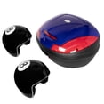 thumbnail image 1 of Kit Caja portaequipaje moto Kinlley Azul + 2 cascos Bola 8, 1 of 4