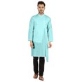 thumbnail image 1 of Atasi Indian Designer Kurta For Mens Party Wear Solid Color Ethnic Long Shirt, 1 of 7