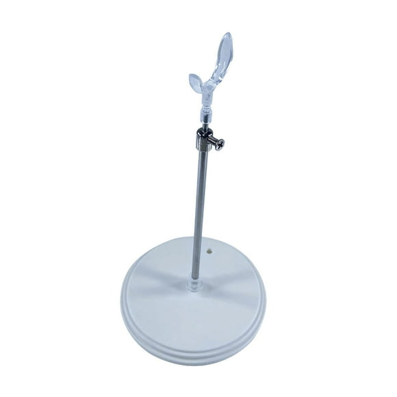 HILABEE 1/12 1/6 Doll Stand Doll Display Holder Action Figure Stand, Portable, Sturdy, Durability, Premium, Adjustable Height Support White
