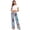 Colorful Butterflies With Glittering Wings, variant on Comfy Casual Women's Pajama Pants Print Wide Leg Soft Watercolor Butterfly