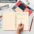 thumbnail image 4 of FORMRS 1-Subject Spiral Notebook 8" x 5" College Ruled 60 Refillable Sheet A5 Hard Cover, 2 Pack, Red Teal Plaid, 4 of 7