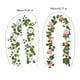 thumbnail image 5 of Guirnalda de eucalipto artificial con flores, guirnalda de vegetación floral sintética para centro de mesa de boda, fiesta, ceremonia, telón de fondo, decoración de arco, 5 of 8