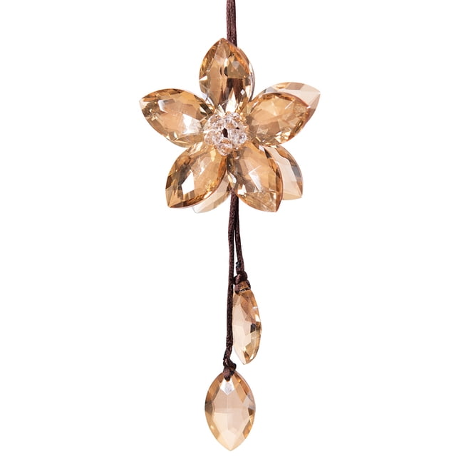 Colgante de flor de cristal, decoración de cristal, colgante para el hogar, jardín, coche, fabricante de arcoíris
