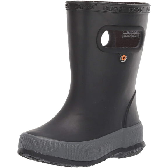 BOGS Unisex Kids' Skipper Solid Rainboot Black - 72225K-001