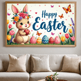 thumbnail image 3 of LUUFILx Happy Easter Bunny Banner Spring Party Decoration Photography Props Event Decor Colorful Eggs Flowers Outdoor Celebration Backdrop Background, 3 of 7