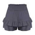 thumbnail image 7 of Charmgo Womens Shorts Casual Shorts for Women 2025 Summer High Waisted Ruffle Shorts Flowy Pleated Hem Casual Shorts Butterfly Shorts Women Summer Shorts for Women I L, 7 of 7
