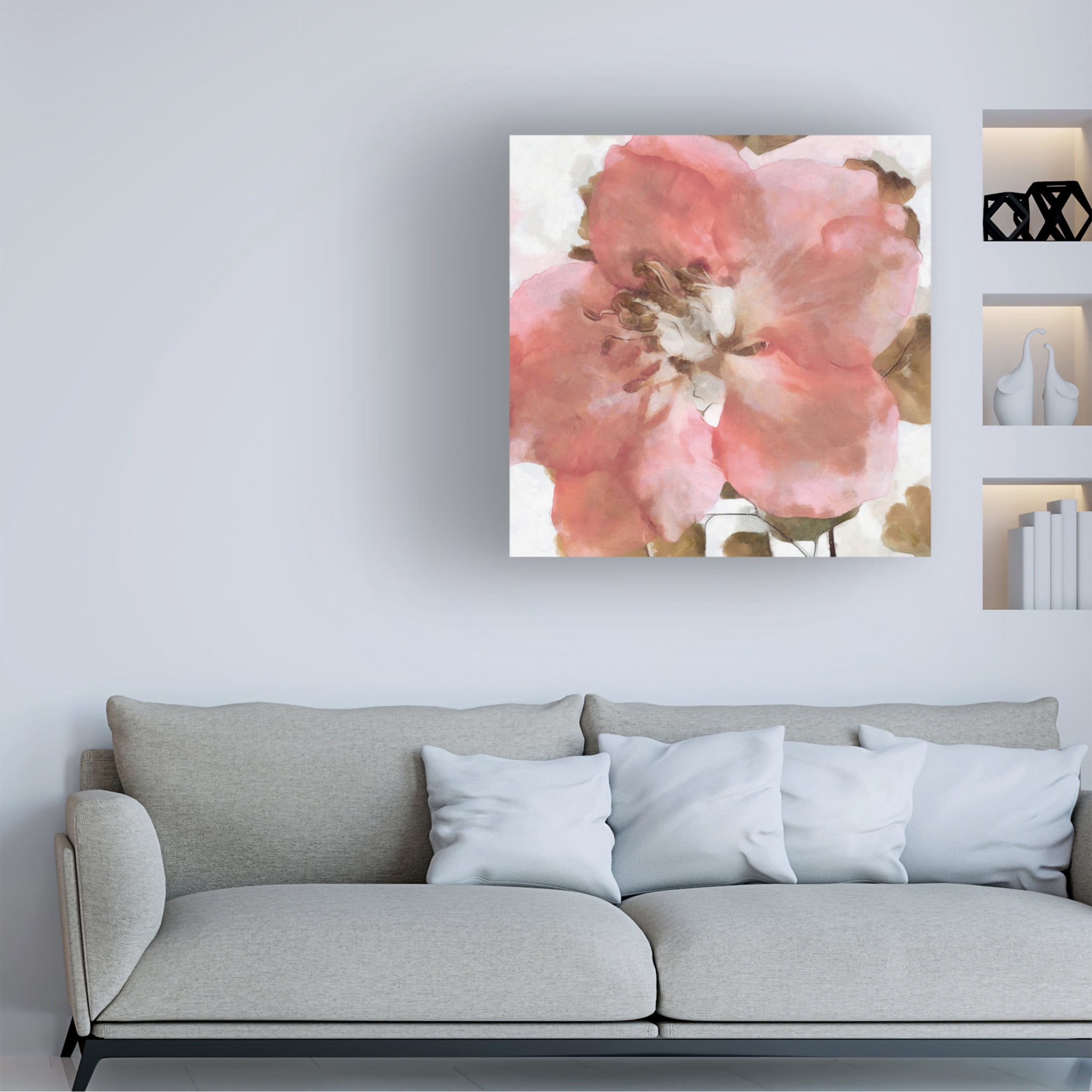 Canvas Wall Art - Alonzo Saunders 'Delicateness I' Wall Art for Living Room, Bedroom, or Office Décor by Trademark Fine Art - 35 x 35 Inches