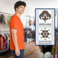 thumbnail image 3 of Wire Delight Men’s Full Cotton Round Neck Short Sleeve T-Shirt, Soft Everyday Tee, Orange, S, 3 of 5