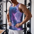 thumbnail image 5 of Gukieu Mystical White gorilla Jungle Print Men's Quick Dry Fitness Vest, Round Neck Sleeveless Fitness Bodybuilding Top-X-Large, 5 of 7