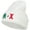 White, variant on Mexico Embroidered Long Beanie - White OSFM