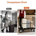 thumbnail image 6 of Heavy Duty Hotel Luggage Cart 850 lb Capacity - Platform Cart with 2 Swivel & 2 Fixed Casters, Non-Slip Platform & Anti-Collision Strip for Hotels, Airports & Commercial Use, Black, 6 of 8