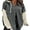 Dark Grey, variant on DOKOTOO Womens Button Up Hoodies Long Sleeve Hooded Sweatshirts Loose Fit Fall Oversized Drawstring Hoodie with Pocket Gray L US12-14