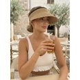 thumbnail image 4 of Kukuzhu Sun Visor Hat for Women Summer Beach Vacation Essential Ponytail Friendly Travel Foldable Packable UPF 50+, 4 of 8