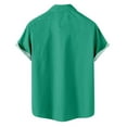 thumbnail image 3 of Rrunsv Men'S Casual Button-Down Shirts Men's Casual Short Sleeve Button Down Shirt Summer Beach Shirt Green,M, 3 of 3