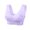 Purple, variant on Push Up Front Buckle Lace Bandeau Double Buckle Sports Bra, Wire-Free Breathable Yoga & Sleep Bra For Women White M