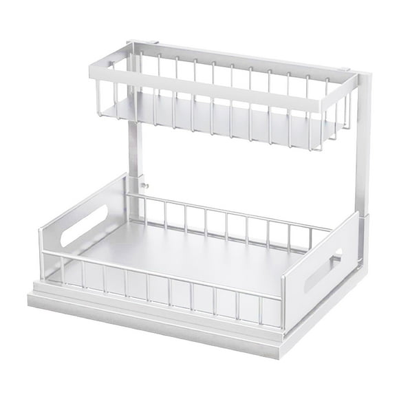 Floating Shelves Under Sink Organizer Pull Out Cabinet Organizer 2 Tier Slide Out Sink Shelf Cabinet Storage Shelves Under Sink Storage for Kitchen Bathroom Cabinet Storage Rack Clearance