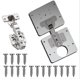 thumbnail image 4 of Placa de reparación de bisagras, bisagras de puerta de gabinete, amortiguador, conector firme (2 placas + 16 tornillos) VoborMX herramienta, 4 of 5