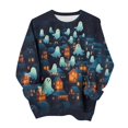 thumbnail image 4 of VKOYWKM Womens Sweatshirt Halloween Spooky Ghost Pumpkin Graphic Sweatshirt Crewneck Long Sleeve Fall Sweatshirt Casual Holiday Party Pullover, 4 of 8