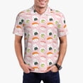 thumbnail image 5 of Yiaed Cute Sushi (2)Print Men's Short Sleeve Polo Shirt,Golf Polo for Men Three-Button Golf Shirt Athletic Casual Collared T-Shirt- XX-Large, 5 of 7