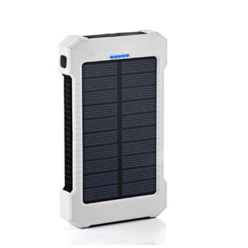 iMeshbean Solar Charger, 10000mAh Solar Power Bank with Dual USB, External Backup Battery Pack Solar Panel Cellphone Charger(White)