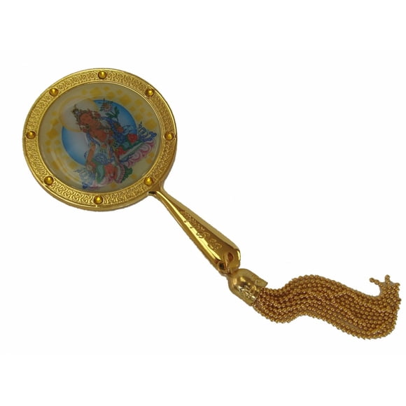 Espejo Feng Shui Import Tara Amarilla Aleación 6x18 cm