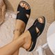 thumbnail image 4 of Karight Orthopedic ls for Women Sale Clearance Open Toe Arch Support Walking l Dressy Summer Comfortable Slip-on Shoe Cute Platform Wedge Shoes Planter Fasciitis Sliders Plus Size, 4 of 8