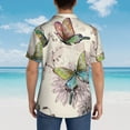thumbnail image 6 of Balery Flying Butterflies-1 Print Men's Hawaiian Shirts Short Sleeve Beach Shirt Relaxed Fit Vacation Button Down Shirts-3X-Large, 6 of 9