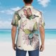 thumbnail image 4 of Balery Flying Butterflies-1 Camisas hawaianas de manga corta para hombre, camisas playeras de corte holgado, camisas de vacaciones con botones,3X-Large, 4 of 7