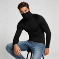 thumbnail image 2 of VSSSJ Men's Long Sleeve Compression Shirts Slim Fit Turtleneck Thermal Sports Shirt Stretch Gym Fitness Running Base Layer Tops Black XL, 2 of 9