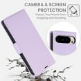 thumbnail image 6 of Wallet Case for Google Pixel 8 with [RFID Blocking] Card Holder Kickstand with Lanyard,Magnetic Clasp PU Flip Leather Shockproof Full-body Phone Case for Google Pixel 8,Purple, 6 of 7