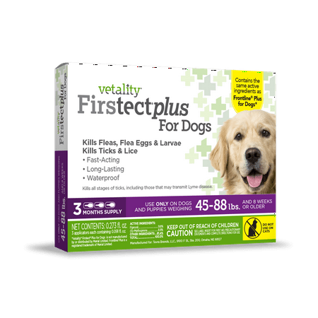 UPC: 0190623250149 | Vetality Firstect Plus For Dogs 45-88 lbs. 3 dose
