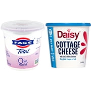 FAGE Total 0% Plain Greek Yogurt & Daisy Low Fat Cottage Cheese Refrigerated Dairy Bundle
