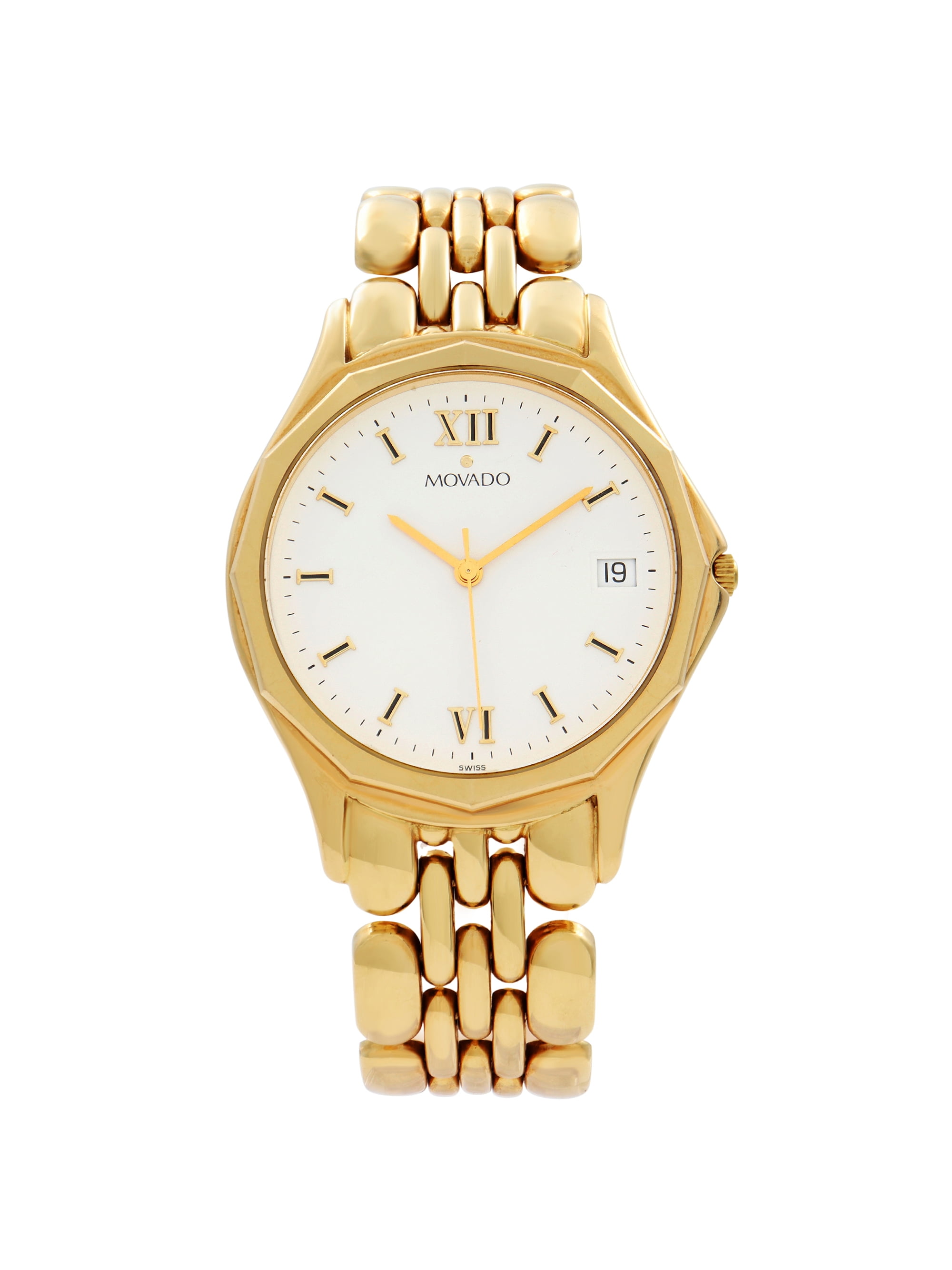 movado 14k yellow gold ladies watch