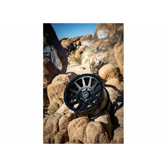 ICON ALLOYS COMPRESSION DBL BLK - 17 X 8.5 / 6 X 5.5 / 0MM / 4.75" BS Fits select: 2007-2023 CHEVROLET SILVERADO, 1995-2023 TOYOTA TACOMA