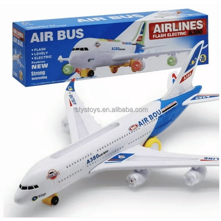 Air Plane A380 Toy Kids Bump and Go