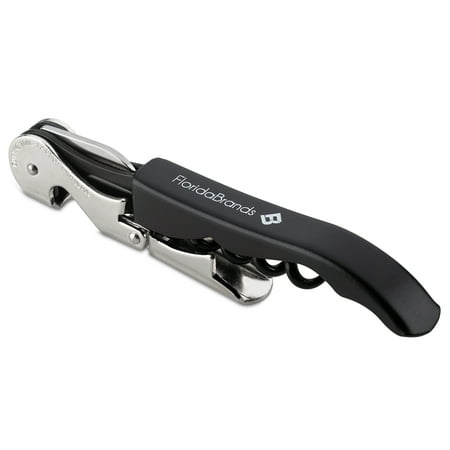 Deluxe Waiters Corkscrew - Wine Opener and Waiters Corkscrew All-in-One with Foil Cutter Double Hinged