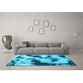thumbnail image 3 of Ahgly Company Indoor Rectangle Abstract Light Blue Modern Area Rugs, 7' x 9', 3 of 4