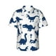thumbnail image 1 of Fotbe Cute Cartoon Dinosaurs Camisa Hawaiana para Hombre Unisex – Camisa Casual de Verano con Botones de Manga Corta de Algodón y Lino,3X-Large, 1 of 7